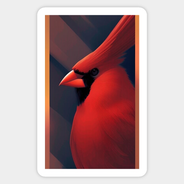 Red detailed Cardinal Sticker by ShopSunday